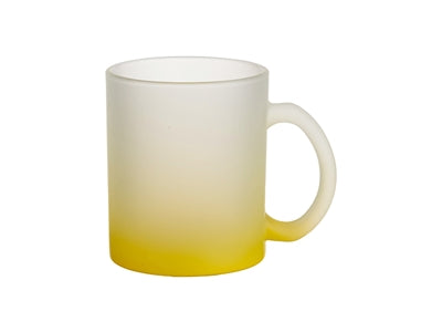 10 oz. Frosted Glass Mug - Gradient Yellow- 6/pack