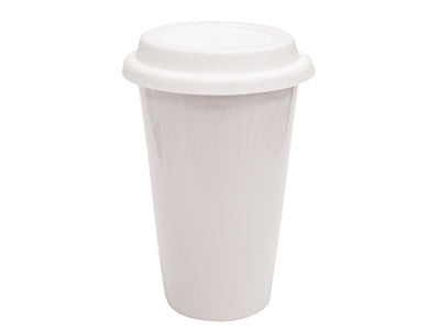 10 oz. Orca Porcelain Eco-Tumbler with White Silicone Lid