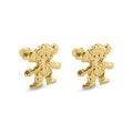 14 Karat Yellow Gold Girl Screw Back Earrings - 14E00387