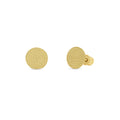 14 Karat Yellow Gold Beaded Disc Earrings - 14KE0019