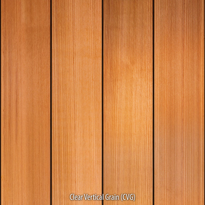5/4x6 Western Red Cedar 60° V-Joint - Clear Vertical Grain (CVG) - S4S/KD - Advantage Lumber