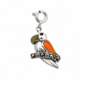 925 Silver Marcasite & Enamel Parrot Bird Charm Pendant- CHARM00167