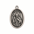 925 Silver Oxidized Oval Saint Jude/ Pray For Us Charm- CHARM00175