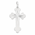 925 Silver Sunburst Matte Cross Pendant- SPP00093
