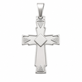 925 Silver Triangle  Accent Cross Pendant- SPP00090