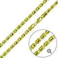 Silver 925 Gold Plated Barrel Crystal Chain 4mm - CH538 GP | Silver Palace Inc. #plating_gold
