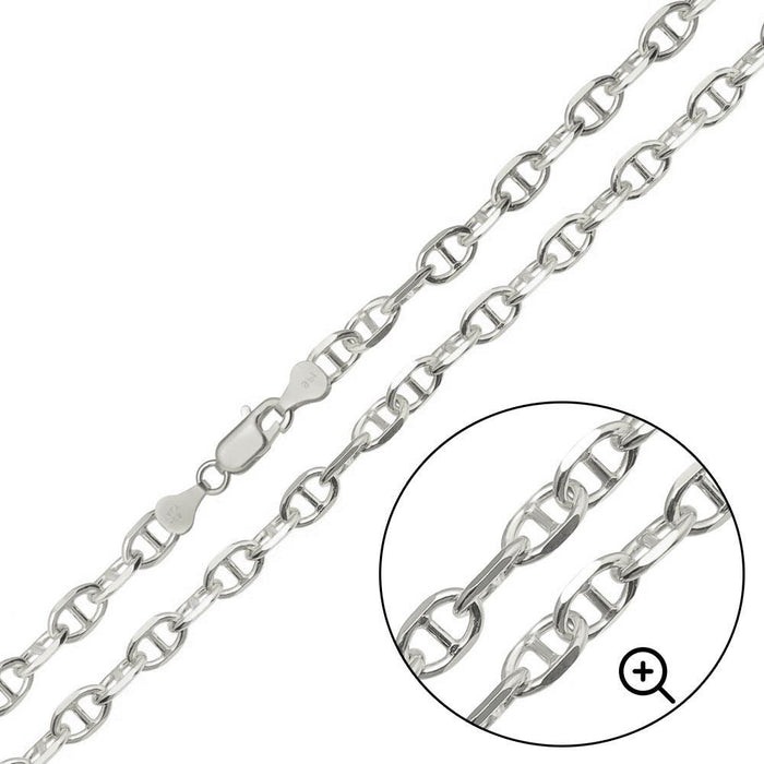 Silver 925 Cross Marina Chain 6mm - CH656 SL | Silver Palace Inc. #plating_basic non-plated