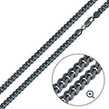 Silver 925 Miami Curb Platinlux Plated One Sided Pyramid Pave 200 7mm Chain - CH956 BLK | Silver Palace Inc.
#plating_black Rhdium