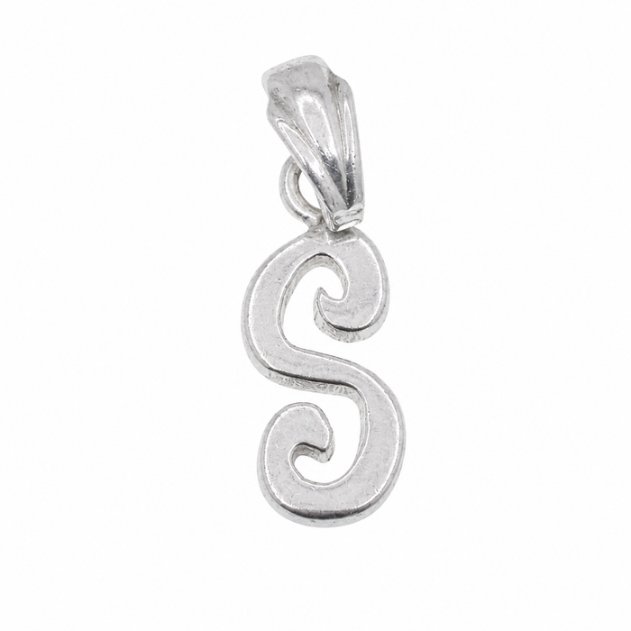 925 Sterling Silver Dainty Initial Charm Pendants-SPP00097