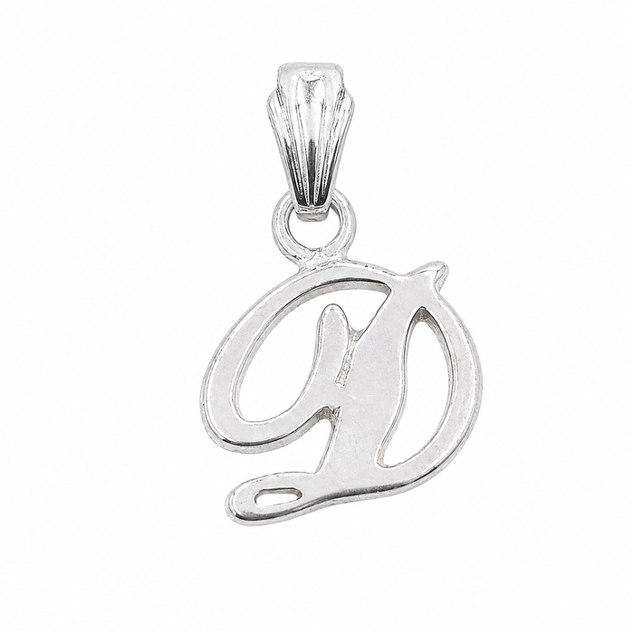 925 Sterling Silver Dainty Initial Charm Pendants-SPP00097