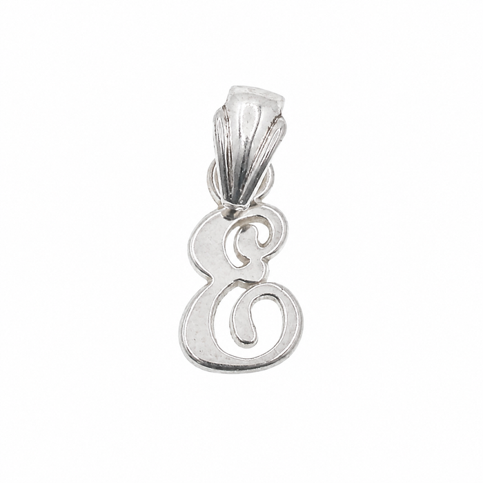 925 Sterling Silver Dainty Initial Charm Pendants-SPP00097