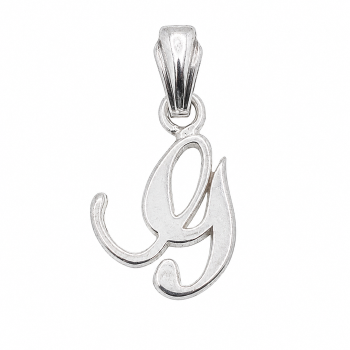 925 Sterling Silver Dainty Initial Charm Pendants-SPP00097