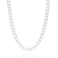 925 Sterling Silver Diamond Cut 10 Sided Square Curb Chain or Bracelet
