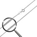 Silver 925 Rhodium Plated Round Snake Slash DC 0.90mm Chain - CH412 RH | Silver Palace Inc. #plating_rhodium