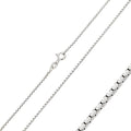 Silver 925 Rhodium Plated Diamond V Cut Box 024 Chain 0.96mm - CH200 RH | Silver Palace Inc. #plating_rhodium
