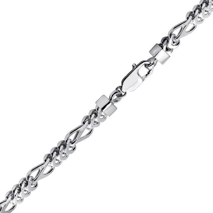 Silver 925 Rhodium Plated Figaro Franco Bracelet 5.8mm - CH947 RH | Silver Palace Inc.
#plating_rhodium