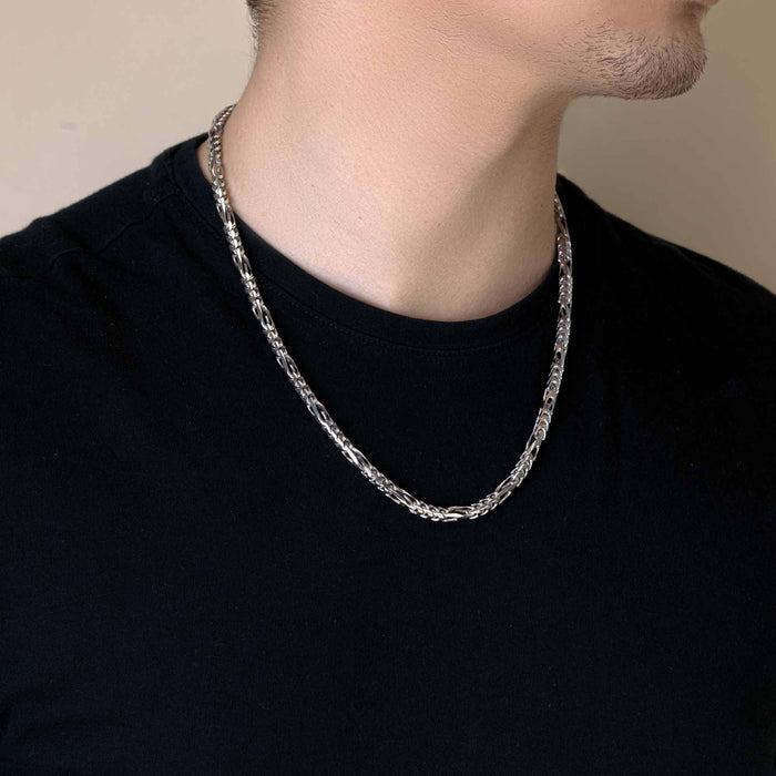 925 Sterling Silver Figaro Franco Chain or Bracelet