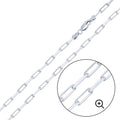 925 Sterling Silver Flat Edge Paperclip Chain or Bracelet