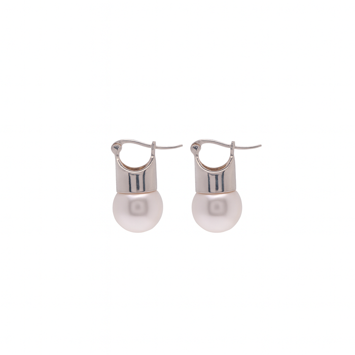 925 Sterling Silver Fresh Water Pearl Dangle Earrings- SPE00018