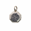 925 Sterling Silver High Polished Octagon Filigree Locket Pendant - SPP00066