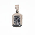 925 Sterling Silver High Polished Rectangle Filigree Locket Pendant- SPP00065