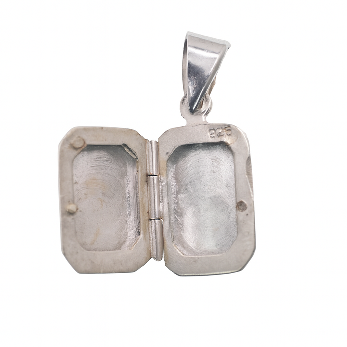 925 Sterling Silver High Polished Rectangle Locket- SPP00060