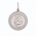 925 Sterling Silver High Polished Sandblasted Saint Anthony Pendant - SPP00071