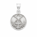 925 Sterling Silver Holy Spirit Medallion Charm- CHARM00122