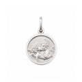 925 Sterling Silver Kissing Angels Medallion Charm- CHARM00121