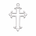 925 Sterling Silver Large Open Cross Charm- CHARM00184