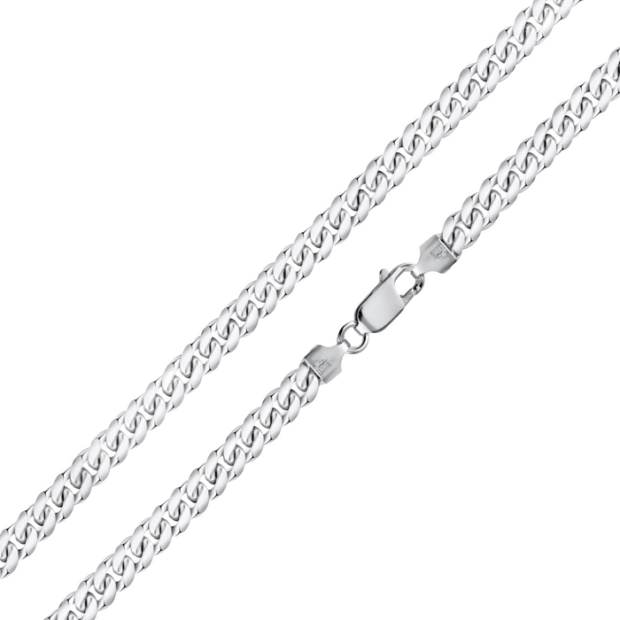 925 Sterling Silver Light Weight Miami Cuban Chain or Bracelet