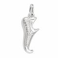925 Sterling Silver Ornate Elf Shoe Charm- CHARM00132