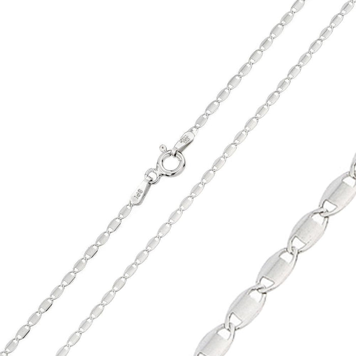 Silver 925 Rhodium Plated Confetti 030 Chain 1.6mm - CH118 RH | Silver Palace Inc. #plating_rhodium
