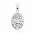 925 Sterling Silver Oval DC Baptism Charm Pendant- CHARM00141