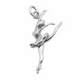 925 Sterling Silver Oxidized Dancing Ballerina Pendant- CHARM00203