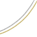 Silver 925 Multi Plated Reversible Flat Omega Chain 2mm - CH906 2T | Silver Palace Inc.