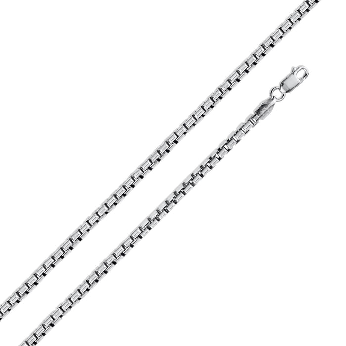 925 Sterling Silver Round Box Chain