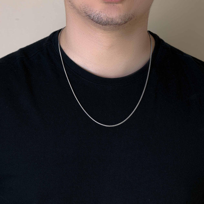 925 Sterling Silver Round Franco Chain