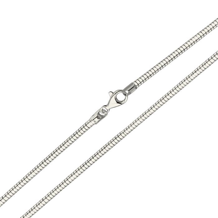 925 Sterling Silver Round Omega Chain