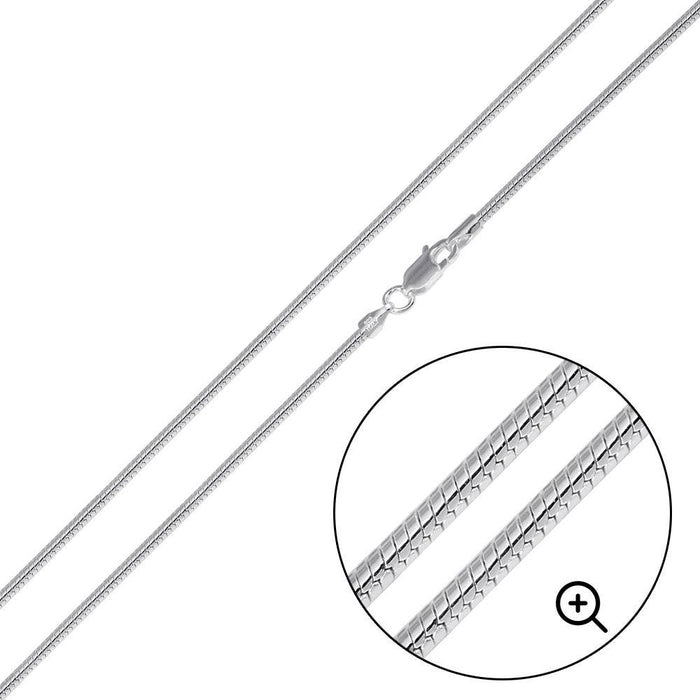 Round Snake 025 Chain 1.2mm - CH729 #plating_basic non-plated