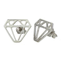 Silver 925 Rhodium Plated Diamond Earrings - ARE00009RH | Silver Palace Inc. #plating_rhodium