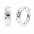 Silver 925 Diamond Cut Sunburst Hoop Earrings - ARE00051 | Silver Palace Inc.
