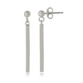 Silver 925 Rhodium Plated Drop Down Bar Earrings - ARE00007RH | Silver Palace Inc. #plating_rhodium