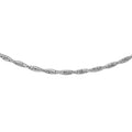 Silver 925 2 Toned 2 Layer Omega Spring 180 Chain Rhodium Plated 2.7mm - CH903 RH | Silver Palace Inc. #plating_rhodium