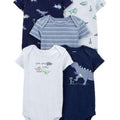 Baby 5-Pack Short-Sleeve Bodysuits 12M