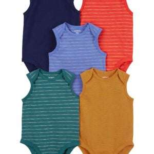 Baby 5-Pack Striped Tank Bodysuits 3M