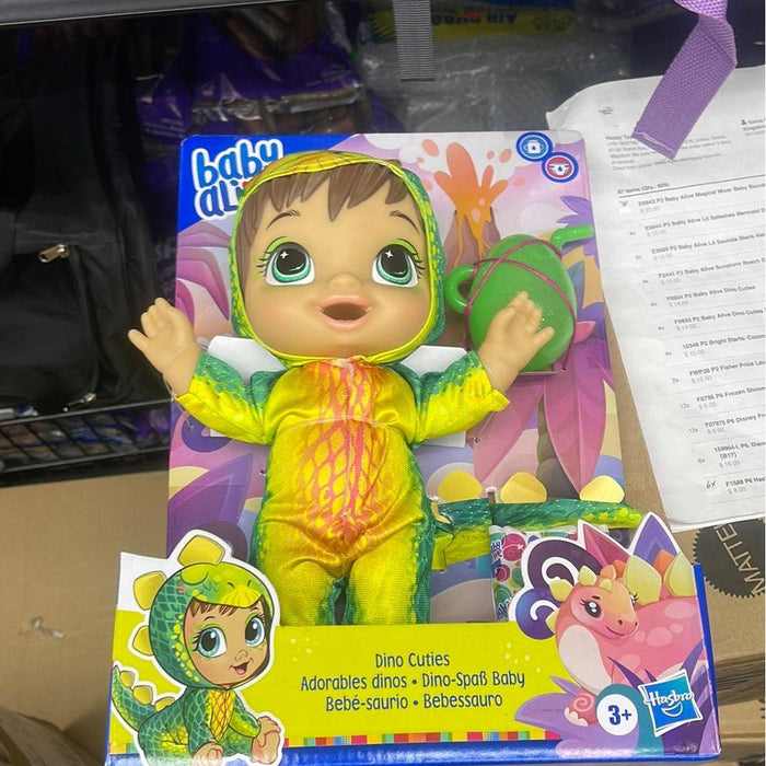 Baby Alive Dino Cuties Doll (Brown Hair)