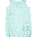 Baby Striped Frog Cotton Romper 9M