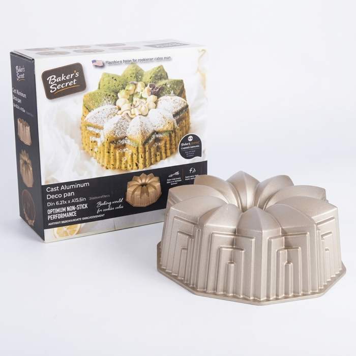 Baker's Secret Deco Optimum Non-Stick Fluted Tube Pan - 23.5x9.3"