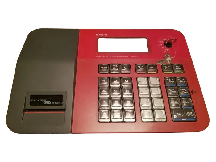 Casio SE-S100S-RD Electronic Cash Register With Thermal Printer, Red (SE-S100S-RD)